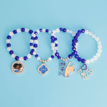 Load image into Gallery viewer, Blue Clear Bead Sorority Set
