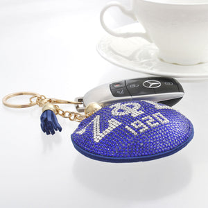 Blue Padded Sorority Keychain