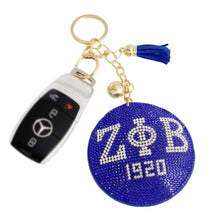 Load image into Gallery viewer, Blue Padded Sorority Keychain
