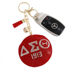 Load image into Gallery viewer, Red Padded Sorority Keychain
