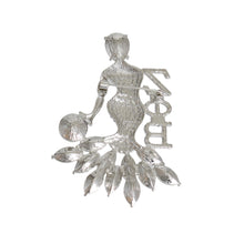 Load image into Gallery viewer, Blue Silver Woman Sorority Pin
