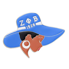 Load image into Gallery viewer, Blue White Greek Letter Hat Pin
